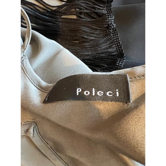 Custom Gatsby Roaring 20s Flapper Dress Silky Gray Fringe & Feather Trim - Picture 11 of 12